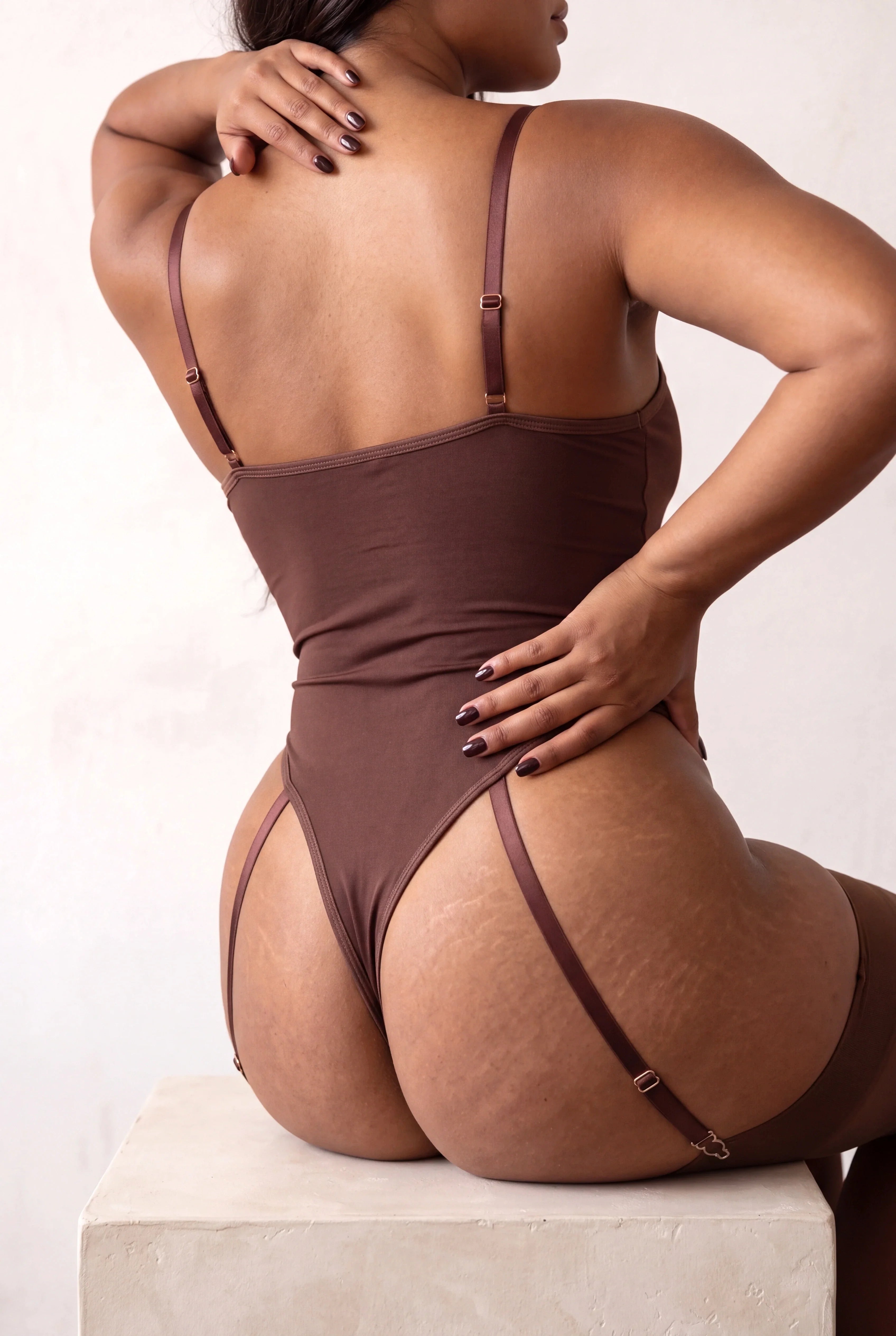 Body för dam - GIA Chestnut - NAKED Underwear - Produktdetalj bakifrån