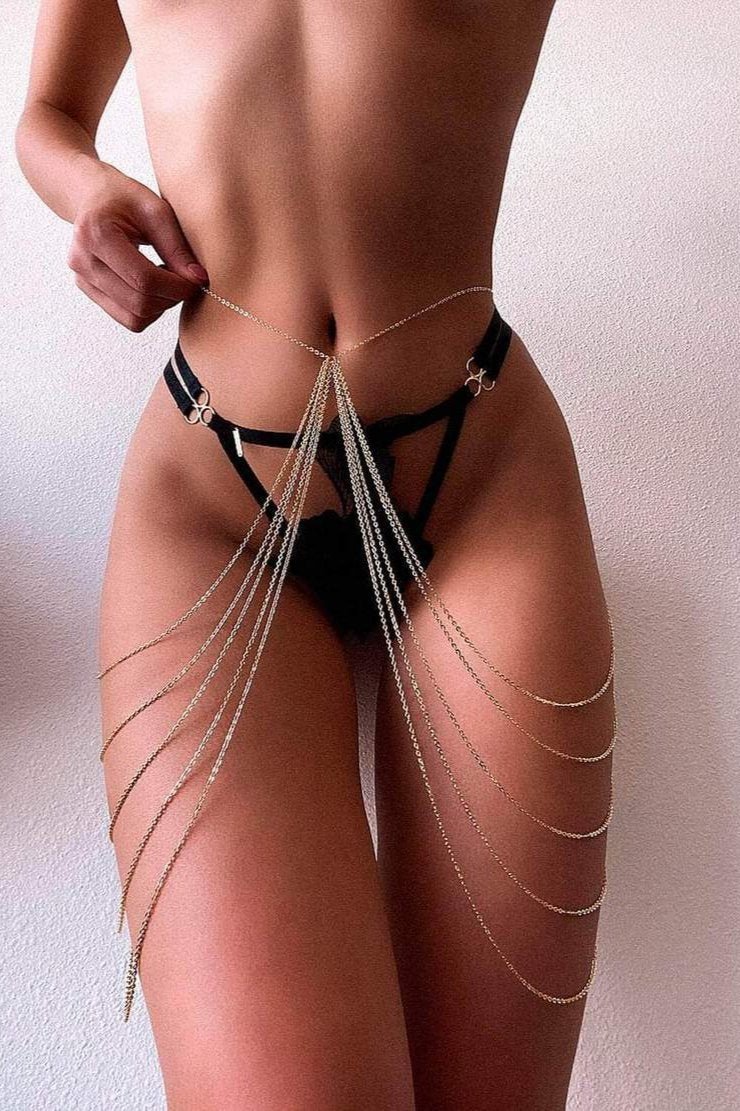 Kroppskedja GULD - WILSON - NAKED Underkläder SE