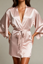 Kimono för kvinnor - Midnatt Ros 