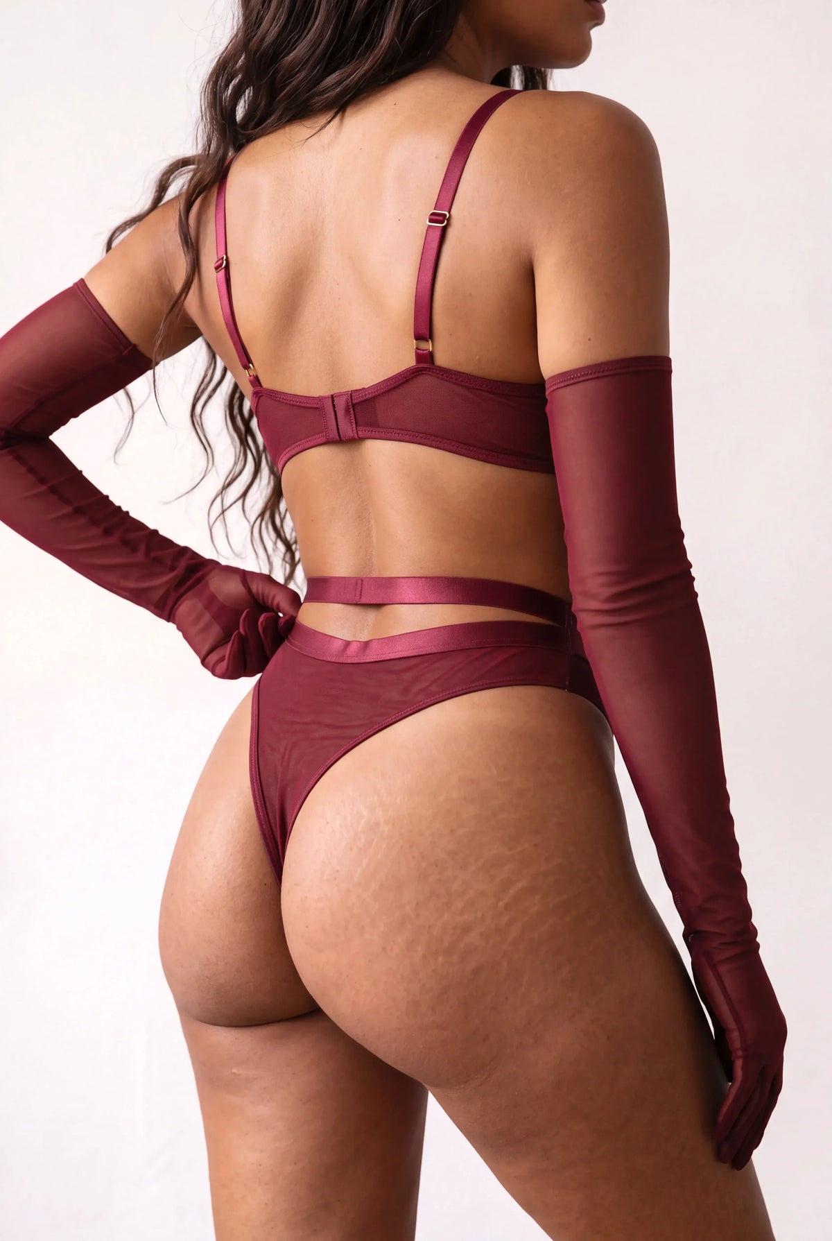 Body pour femme avec gants - VERSYA Bordeaux - NAKED Underwear FR