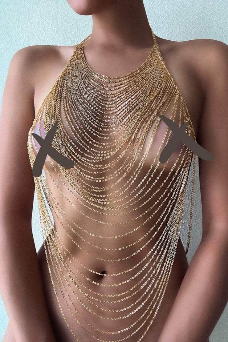 Kroppskedja GULD - AGATHA - NAKED Underwear SE