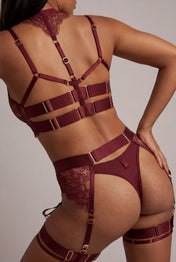 Fyra delar underklädesset - KEELY Bordeaux 