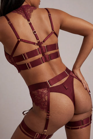 Fyra delar underklädesset - KEELY Bordeaux 