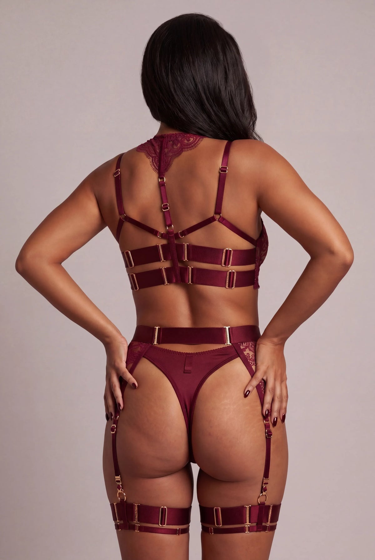 Fyra delar underklädesset - KEELY Bordeaux 